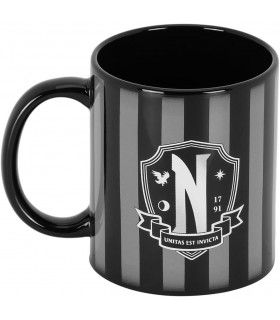 Taza Logo Escuela Wednesday Cerámica 380 mls