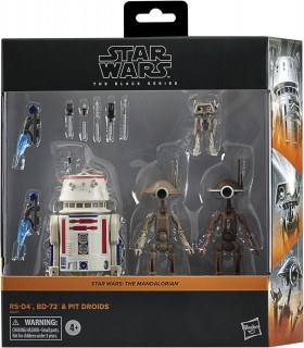 Set Figuras R5-D4, BD-72 & Pit Droids Star Wars The Mandalorian Black Series Articuladas 12 cms