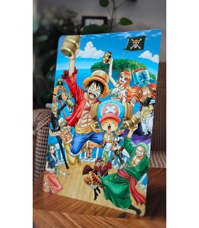 Placa Decorativa One Piece Metálica Cuadro Póster HD