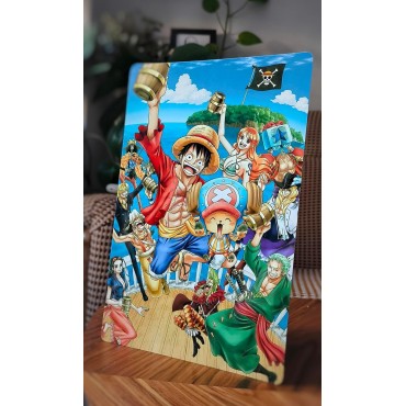 Placa Decorativa One Piece Metálica Cuadro Póster HD