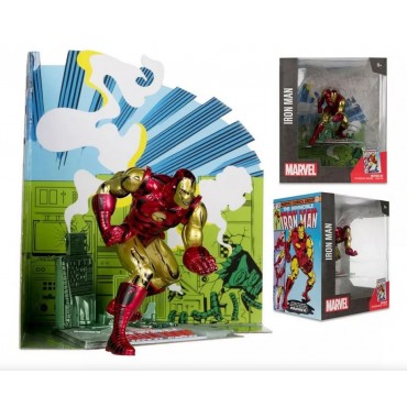 Figura Iron Man Clásico Marvel Estatua Diorama 18 cms
