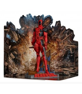 Figura Deadpool Marvel Estatua Diorama 18 cms
