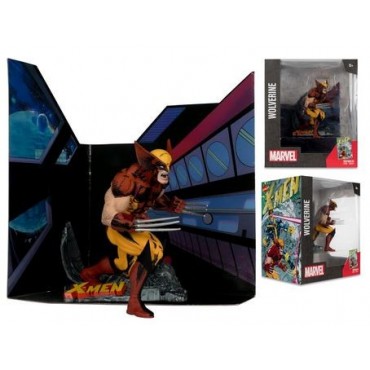 Figura Wolverine Lobezno X-Men Marvel Estatua Diorama 18 cms