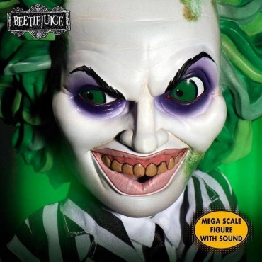 Figura Beetlejuice Que Habla Talking Beetlejuice Mega Scale 38 cms