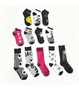 Caja De Regalo 12 Calcetines Pesadilla Antes de Navidad Disney Edición Limitada Talla 35/41