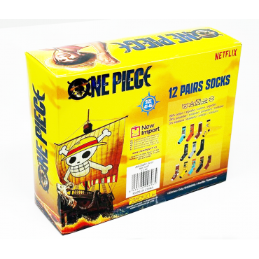 Caja De Regalo 12 Calcetines One Piece Edición Limitada Talla 41/46