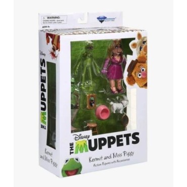Set 2 Figuras Kermit & Miss Peggy The Muppets Los Teleñecos Articuladas 11 cms