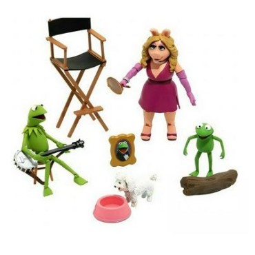 Set 2 Figuras Kermit & Miss Peggy The Muppets Los Teleñecos Articuladas 11 cms