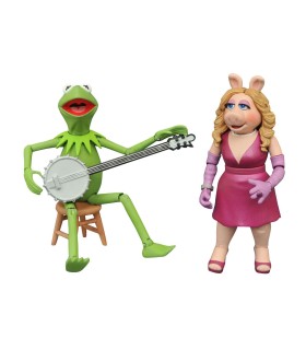 Set 2 Figuras Kermit & Miss Peggy The Muppets Los Teleñecos Articuladas 11 cms