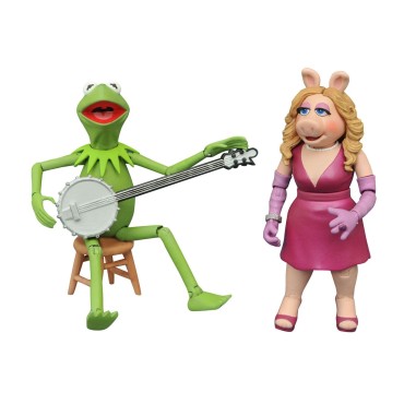 Set 2 Figuras Kermit & Miss Peggy The Muppets Los Teleñecos Articuladas 11 cms