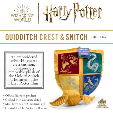 Set 2 Cojines Snitch Dorada Y Escudo Hogwarts Harry Potter