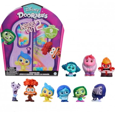 Set 9 Figuras Doorables Inside Out 2 Disney Pixar