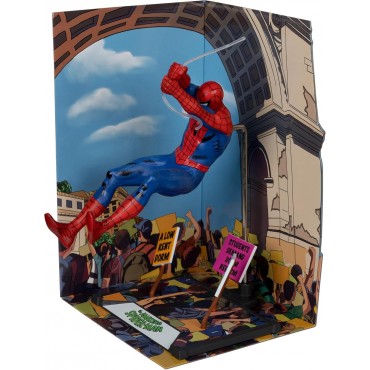 Figura Spider-Man The Amazing Spider-Man #68 Marvel Estatua Diorama Gold Label 15 cms