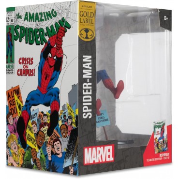 Figura Spider-Man The Amazing Spider-Man #68 Marvel Estatua Diorama Gold Label 15 cms
