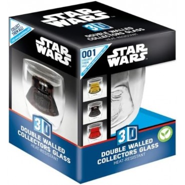 Vaso 3D Darth Vader Star Wars Cristal Doble Pared 200 mls