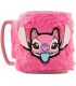 Taza Con Funda De Peluche Angel Lilo & Stitch Disney Cerámica 440 mls