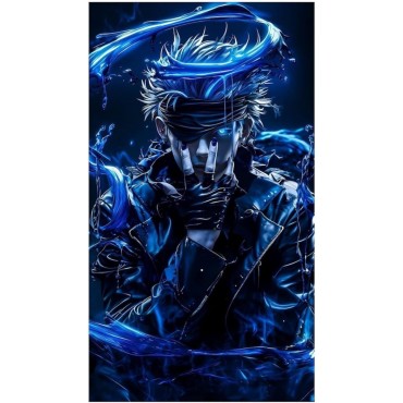 Placa Decorativa Jujutsu Kaisen Satoru Gojo Metálica Cuadro Póster HD