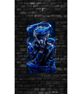 Placa Decorativa Jujutsu Kaisen Satoru Gojo Metálica Cuadro Póster HD