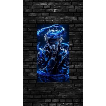 Placa Decorativa Jujutsu Kaisen Satoru Gojo Metálica Cuadro Póster HD