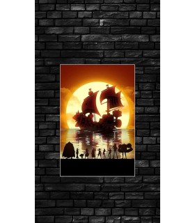 Placa Decorativa One Piece Thousan Sunny Go Metálica Cuadro Póster HD