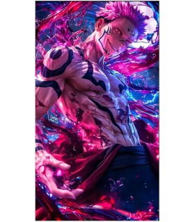 Placa Decorativa Jujutsu Kaisen Ryomen Sukuna Metálica Cuadro Póster HD