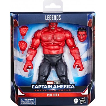 Figura Red Hulk Capitán América Brave New World Marvel Legends Articulada 22,5 cms