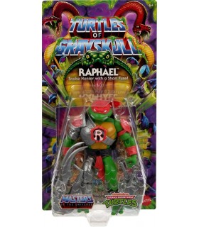 Figura Raphael MOTU X TMNT Turtles of Grayskull Masters of the Universe Teenage Mutant Ninja Turtles Articulada 14 cms