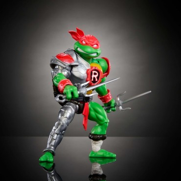 Figura Raphael MOTU X TMNT Turtles of Grayskull Masters of the Universe Teenage Mutant Ninja Turtles Articulada 14 cms