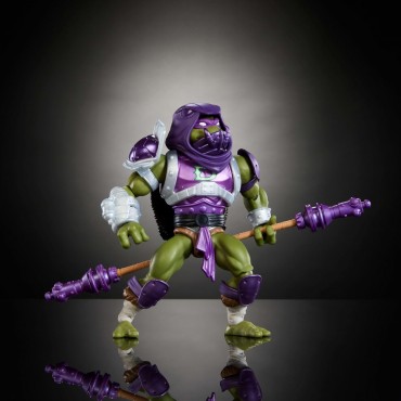 Figura Donatello MOTU X TMNT Turtles of Grayskull Masters of the Universe Teenage Mutant Ninja Turtles Articulada 14 cms