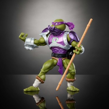 Figura Donatello MOTU X TMNT Turtles of Grayskull Masters of the Universe Teenage Mutant Ninja Turtles Articulada 14 cms