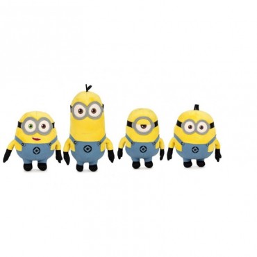 Pack 4 Peluches Minions Gru 20 cms