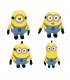Pack 4 Peluches Minions Gru 20 cms
