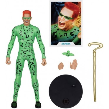 Figura Enigma The Riddler Batman Forever DC Multiverse Collect To Build Articulada 18 cms
