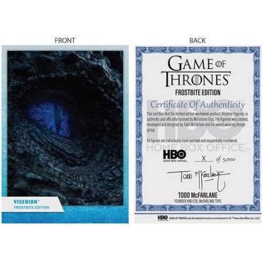 Figura Dragón Viserion Juego De Tronos Frostbite Edition Gold Label Edición Limitada Articulada 