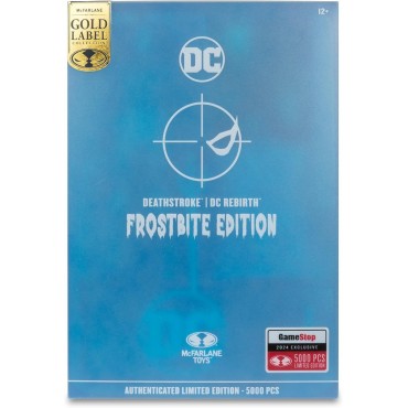 Figura Deathstroke Edición Frostbite DC Gold Label Edición Limitada Articulada 18 cms