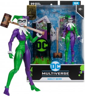Figura Harley Quinn Jokerizada DC Multiverse Gold Label Articulada 18 cms