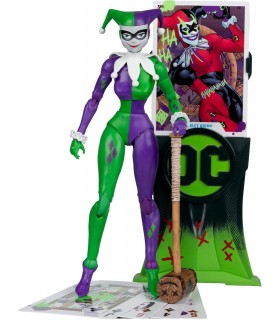 Figura Harley Quinn Jokerizada DC Multiverse Gold Label Articulada 18 cms