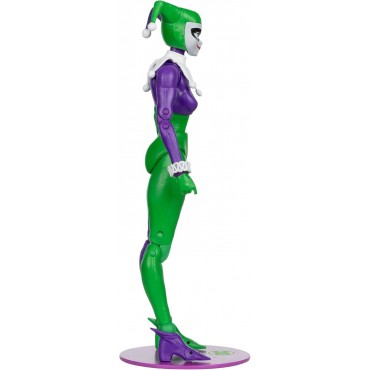 Figura Harley Quinn Jokerizada DC Multiverse Gold Label Articulada 18 cms