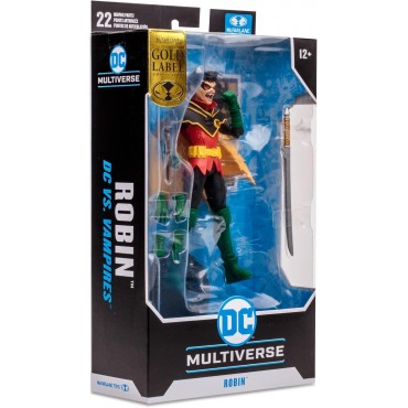 Figura Robin DC Vs Vampires DC Multiverse Gold Label Articulada 17 cms