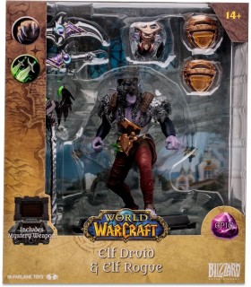 Figura Elf Druid & Elf Rogue World Of Warcraft Epic 15 cms