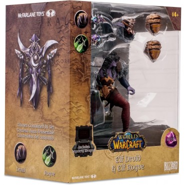 Figura Elf Druid & Elf Rogue World Of Warcraft Epic 15 cms