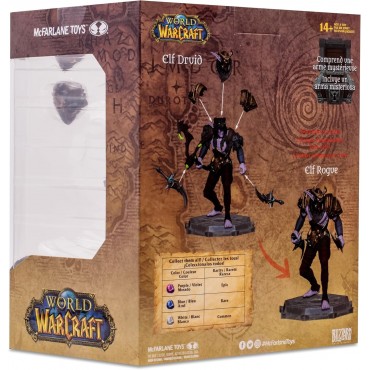 Figura Elf Druid & Elf Rogue World Of Warcraft Epic 15 cms