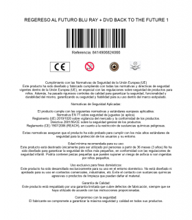 REGERESO AL FUTURO BLU RAY + DVD BACK TO THE FUTURE 1