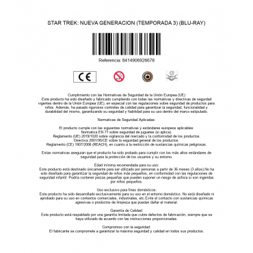 STAR TREK: NUEVA GENERACION (TEMPORADA 3) (BLU-RAY)
