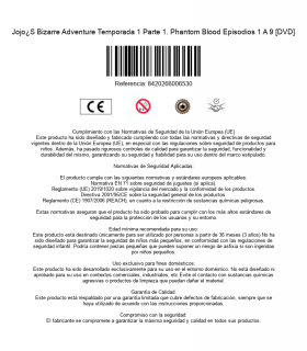 Jojo¿S Bizarre Adventure Temporada 1 Parte 1. Phantom Blood Episodios 1 A 9 [DVD]