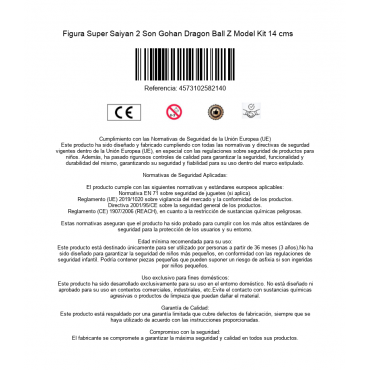 Figura Super Saiyan 2 Son Gohan Dragon Ball Z Model Kit 14 cms       