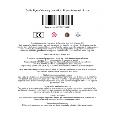 Doble Figura Vincent y Jules Pulp Fiction Artesanal 19 cms