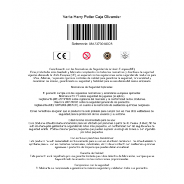 Varita Harry Potter Caja Olivander