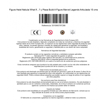 Figura Heist Nebula What If…? y Pieza Build A Figure Marvel Legends Articulada 15 cms