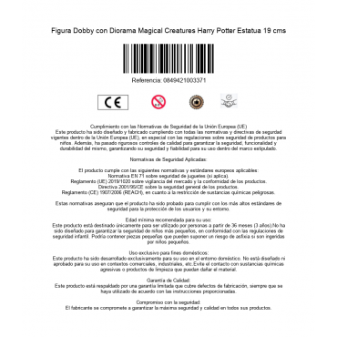 Figura Dobby con Diorama Magical Creatures Harry Potter Estatua 19 cms